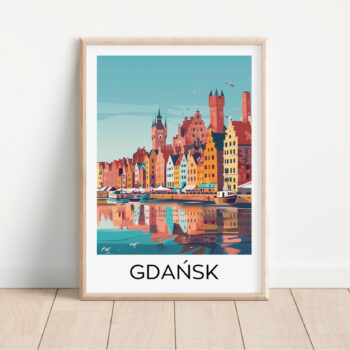 Nowoczesny Plakat z Polskim Miastem - Gdańsk 2