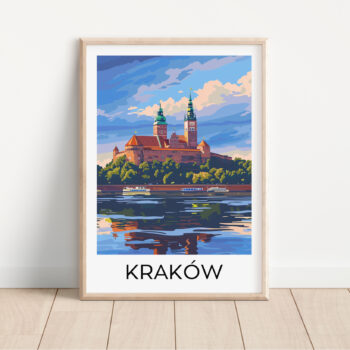 Nowoczesny Plakat z Polskim Miastem - Kraków 2