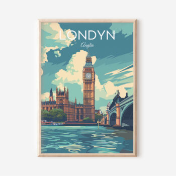 Nowoczesny Plakat z Miastem - Londyn 2
