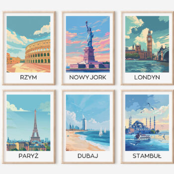 Plakaty z Miejscami na Świecie – Zestaw 6 Plakatów 3