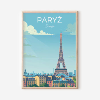 Nowoczesny Plakat z Miastem - Paryż 4