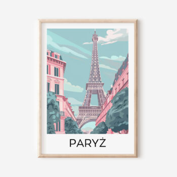 Nowoczesny Plakat z Miastem - Paryż 2