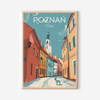 Nowoczesny Plakat z Polskim Miastem - Poznań
