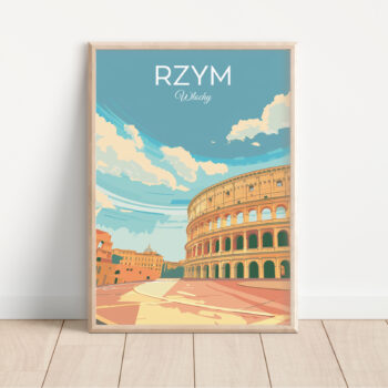 Nowoczesny Plakat z Miastem - Rzym 4