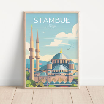 Nowoczesny Plakat z Miastem - Stambuł