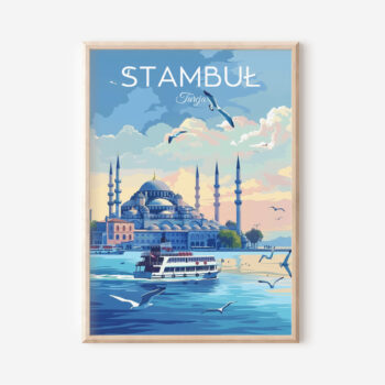 Nowoczesny Plakat z Miastem - Stambuł 3