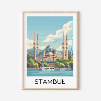 Nowoczesny Plakat z Miastem - Stambuł 2