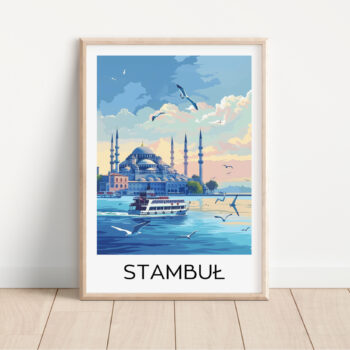 Nowoczesny Plakat z Miastem - Stambuł 4