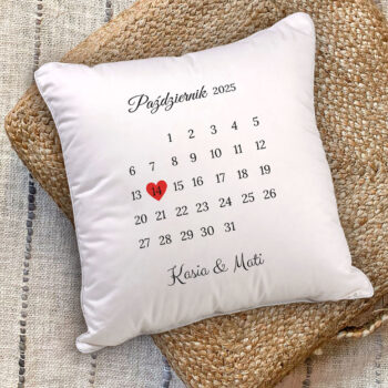 Personalizowana Poduszka "Kalendarz" - Specjalna Data