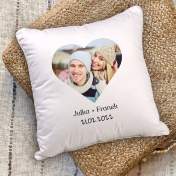 Personalizowana Poduszka - z Własnym Zdjęciem, Imionami i Datą