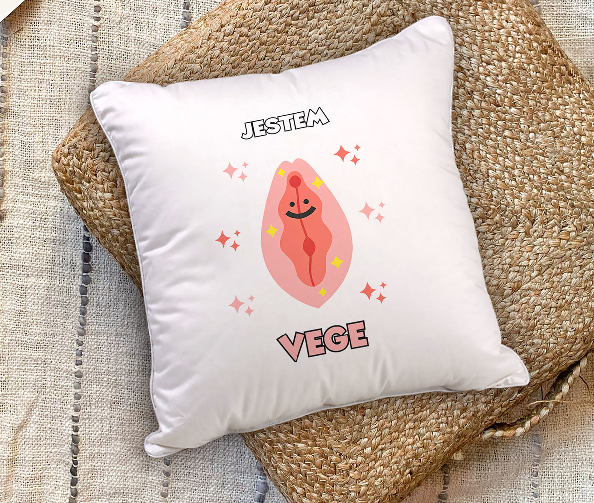 wzorRare Moments Poduszka jestem vege1 1