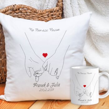 Personalizowany Zestaw Poduszka + Kubek Na Zawsze Razem