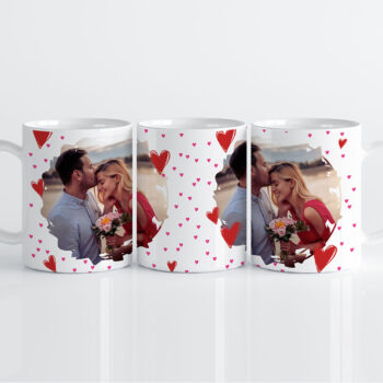 Walentynkowy Personalizowany Kubek - 2 Zdjęcia