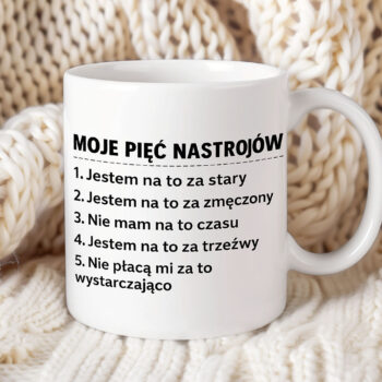 Kubek Mem "Moje pięć nastrojów"